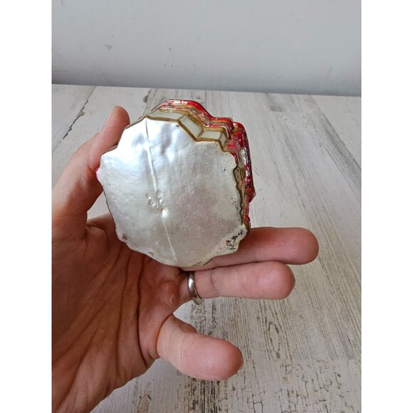 Vintage glass temple building religious ornament Xmas tree red - Picture 9 of 9